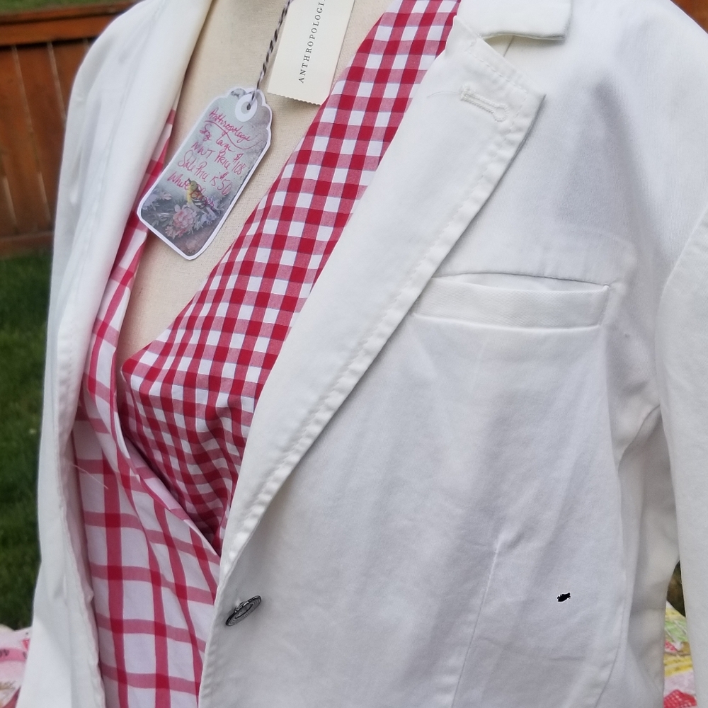 Anthropologie White NWT Blazer